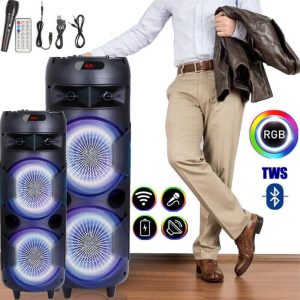 6000W Portable Bluetooth Speaker Sub Woofer RGB Light Rechargeable
